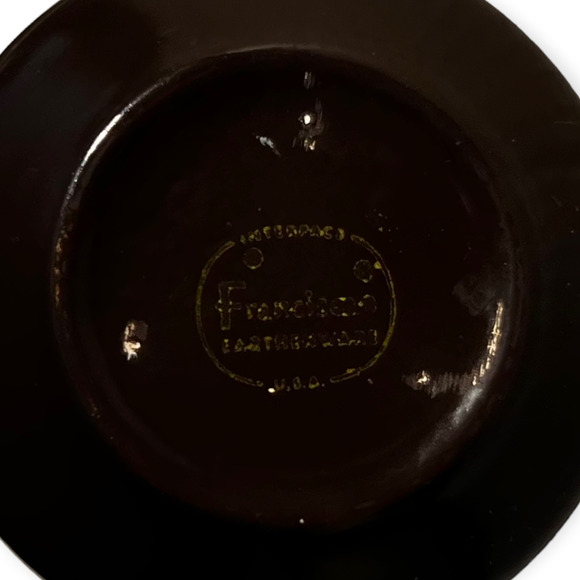 Franciscan Madeira Vintage 1960s Brown and Green Earthenware Creamer Pitcher - Picture 14 of 14